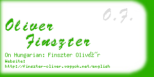 oliver finszter business card